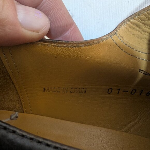 Mezlan Black Leather Monk Strap Dress Shoes 10.5M Made in Spain - Picture 4 of 10